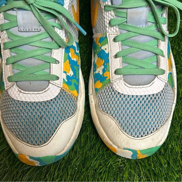 Nike Gray and Blue Sneakers with Orange Swoosh - Picture 8 of 9